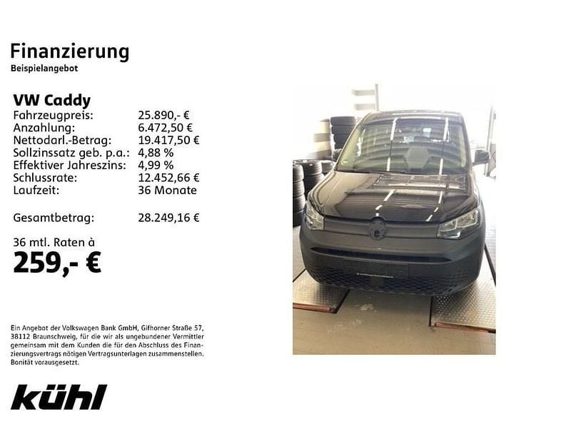Gebraucht VW Caddy Basis 114 PS (83 kW) 2021 Deep black perleffekt Van / Kleinbus