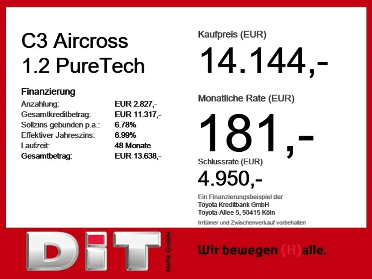 Gebraucht Citroën C3 Aircross PureTech 131 PS (96 kW) 2023 Grau/ typ aussenverkleidung me SUV