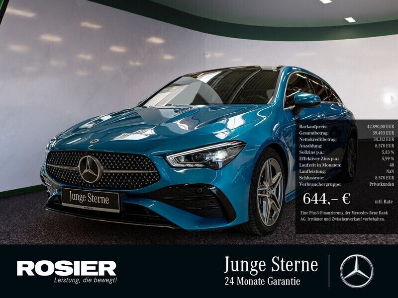 Blau / hyperblau Gebraucht 2024 Mercedes CLA250 Shooting Brake Premium Kombi | 42.890 € (Teuer) - Bild 1/4