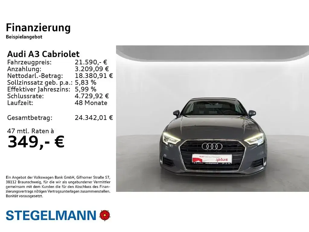 Gebraucht Audi A3 Cabriolet Sport 150 PS (110 kW) 2019 Grau Cabrio