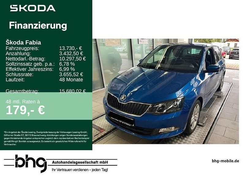 Blau Gebraucht 2016 Skoda Fabia Ambition Kleinwagen | 13.730 € (Fairer Preis) - Bild 1/2