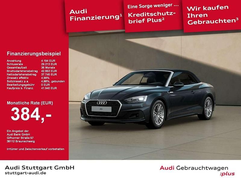 Manhattangrau metallic Gebraucht 2024 Audi A5 Cabriolet Basis Cabrio | 41.940 € (Superpreis) - Bild 1/2