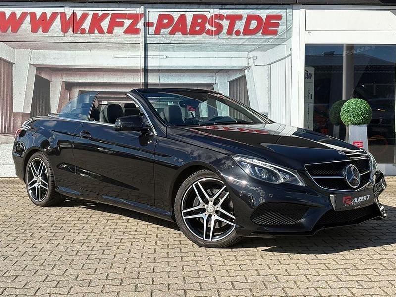 Schwarz Gebraucht 2016 Mercedes E220 AMG line Cabrio | 24.990 € (Guter Preis) - Bild 1/4