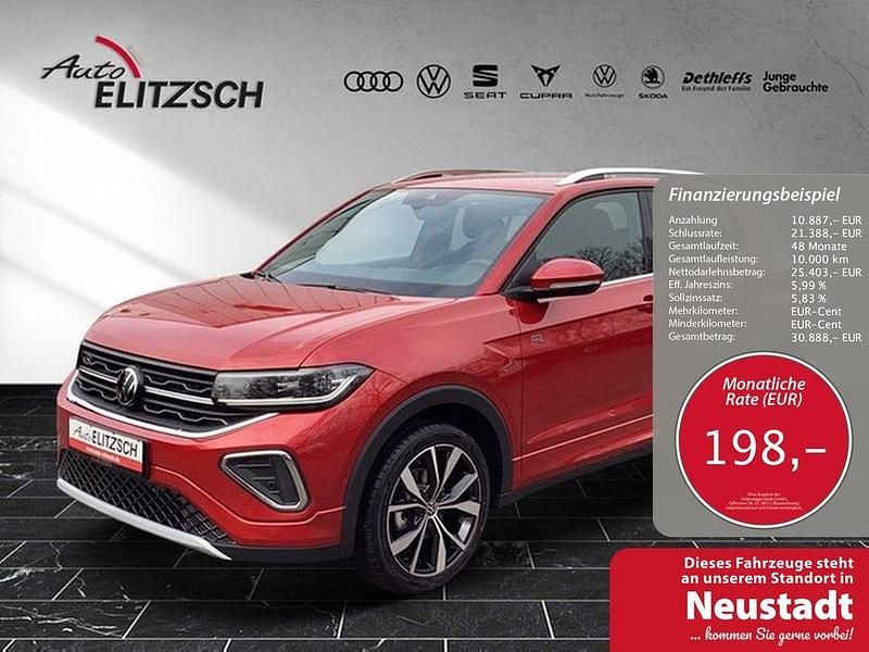 Kings red metallic Gebraucht 2024 VW T-Cross Sound SUV | 36.290 € - Bild 1/4