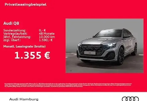 Nowe Audi Q8 Ambiente 394 KM (289 kW) 2025 Srebrny SUV