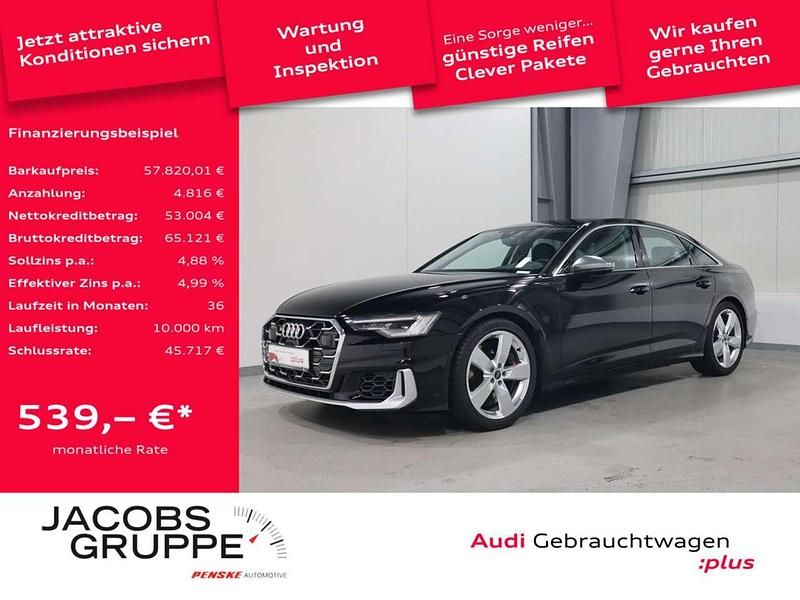 Brillantschwarz Gebraucht 2024 Audi S6 Basis Limousine | 57.820 € (Superpreis) - Bild 1/4