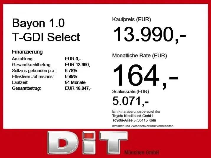 Gebraucht Hyundai Bayon Select 101 PS (74 kW) 2022 Schwarz SUV