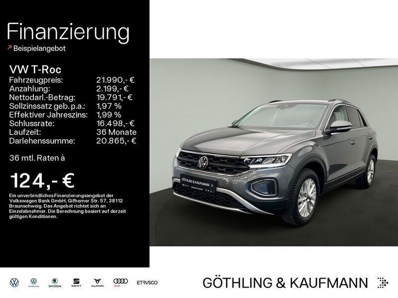 Indiumgrau metallic Gebraucht 2024 VW T-Roc Life SUV | 21.990 € (Guter Preis) - Bild 1/4