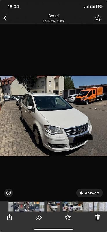 Weiß Gebraucht 2008 VW Touran R-line Van / Kleinbus | 3.600 € (Fairer Preis) - Bild 1/4