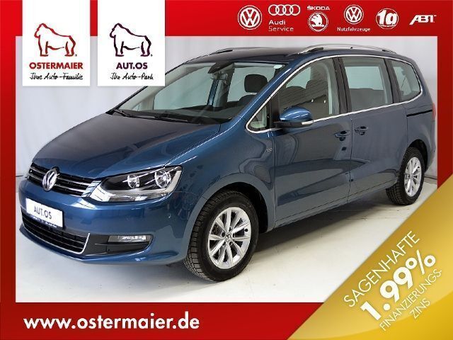 Blau metallic Gebraucht 2015 VW Sharan Comfortline Van / Kleinbus | 29.800 € (Teuer) - Bild 1/4