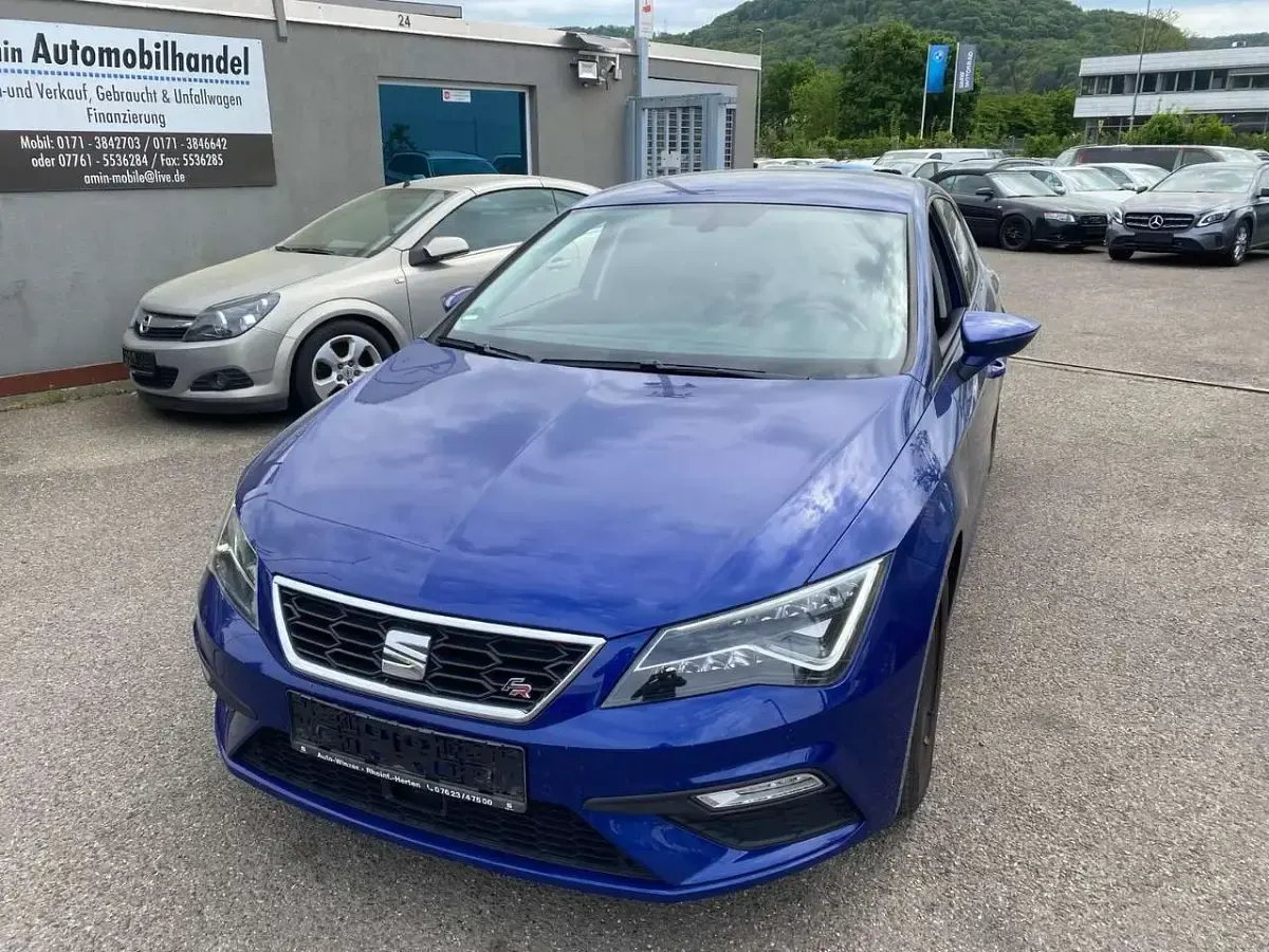 Usata Seat Leon FR 125 CV (91 kW) 2018 Blu Berlina