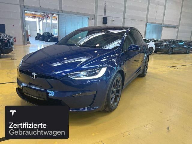 Deep blue metallic Gebraucht 2024 Tesla Model X Long Range AWD SUV | 88.200 € - Bild 1/4
