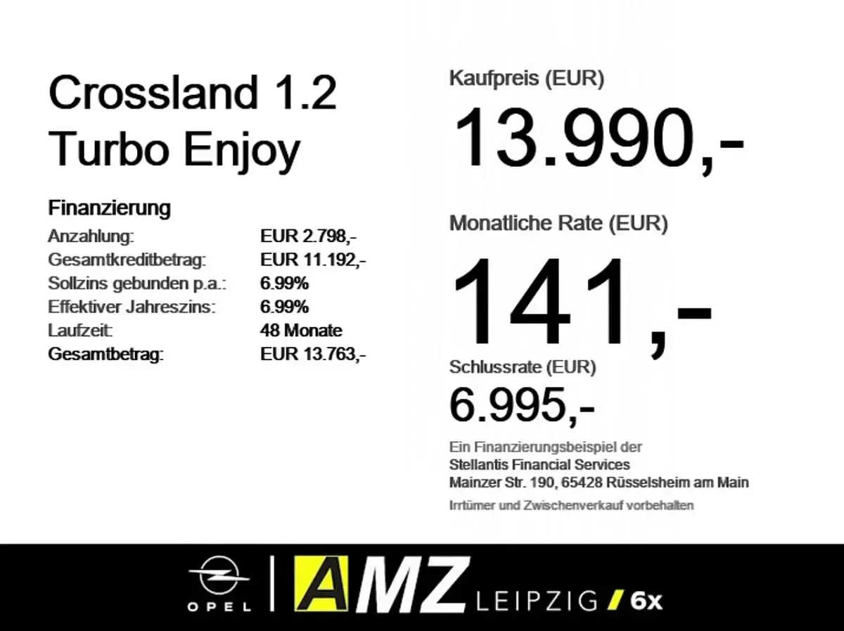 Gebraucht Opel Crossland X Enjoy 110 PS (80 kW) 2024 Lackierung platiniumgrau/metallic klarl (metallic) SUV