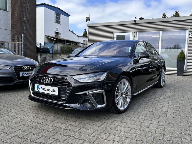 Mythosschwarz metallic Gebraucht 2022 Audi A4 S-Line Limousine | 28.980 € (Superpreis) - Bild 1/4