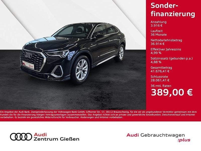 Mythosschwarz metallic (metallic) Gebraucht 2025 Audi Q3 Sportback S-Line SUV | 40.830 € (Superpreis) - Bild 1/4