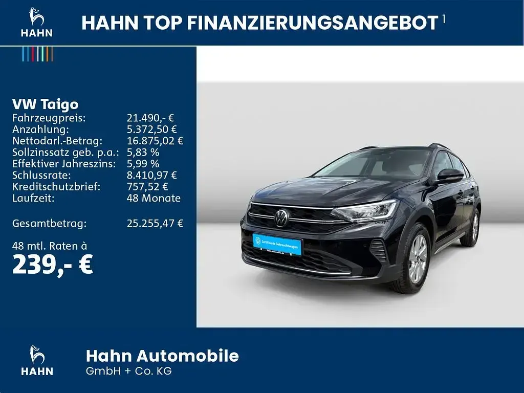 Gebraucht VW Taigo Life 150 PS (110 kW) 2024 Deep black perleffekt SUV