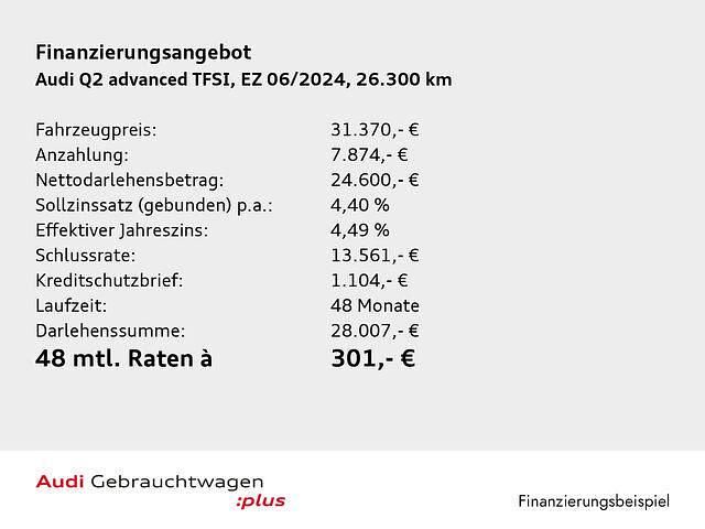 Gebraucht Audi Q2 Advanced 150 PS (110 kW) 2024 Pfeilgrau perleffekt SUV