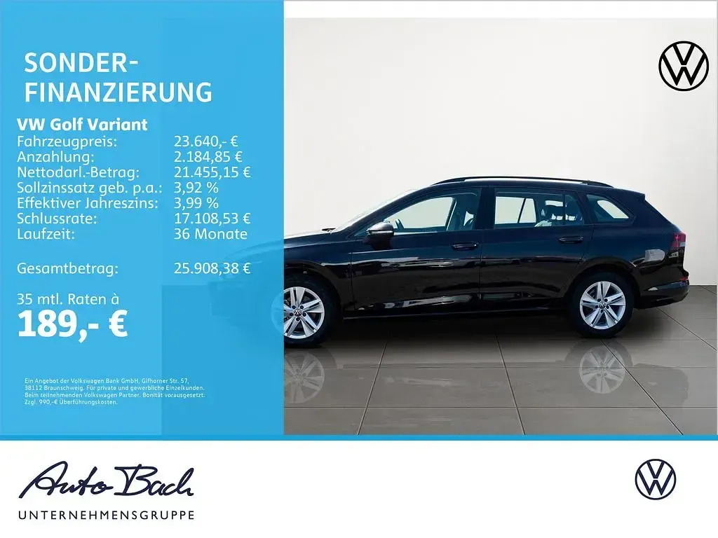Gebraucht VW Golf VIII Pro 131 PS (96 kW) 2023 Deep black perleffekt Kombi