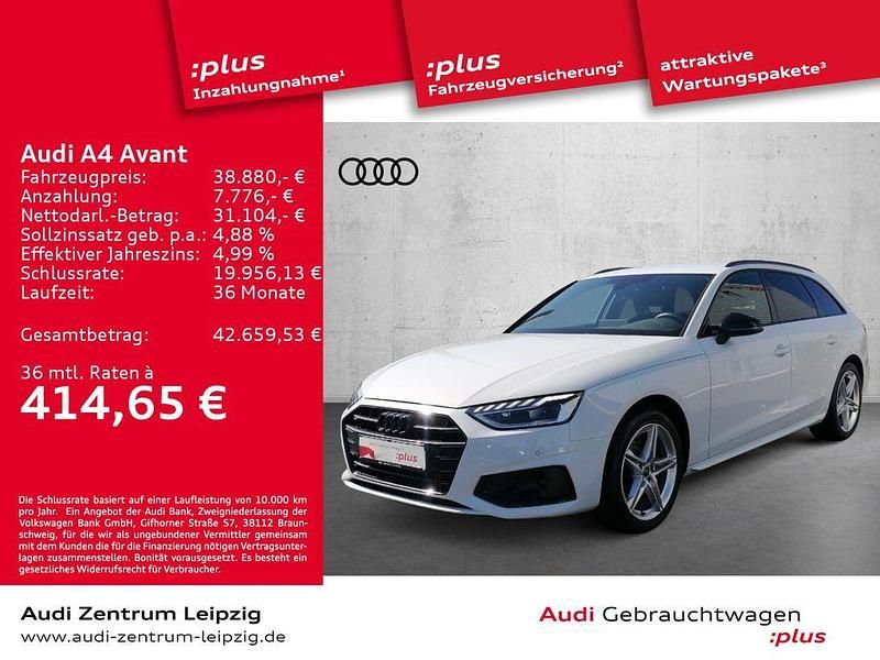 Gletscherweiß metallic Gebraucht 2024 Audi A4 Advanced Plus Kombi | 38.880 € (Teuer) - Bild 1/3