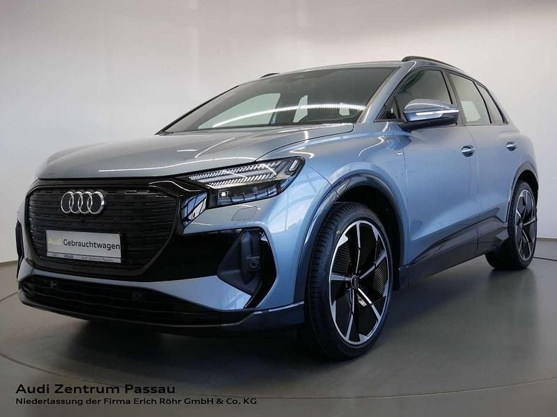 Geysirblau metallic Gebraucht 2021 Audi Q4 e-tron S-Line SUV | 37.825 € (Fairer Preis) - Bild 1/4