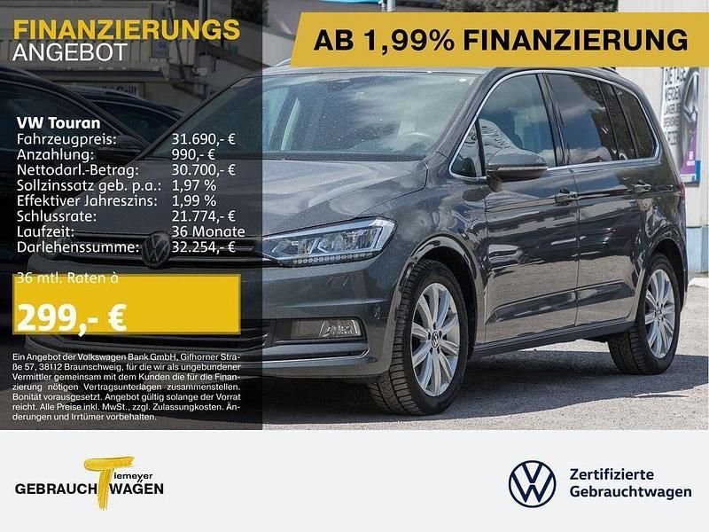 Grau Gebraucht 2022 VW Touran Highline Van / Kleinbus | 31.690 € (Fairer Preis) - Bild 1/2