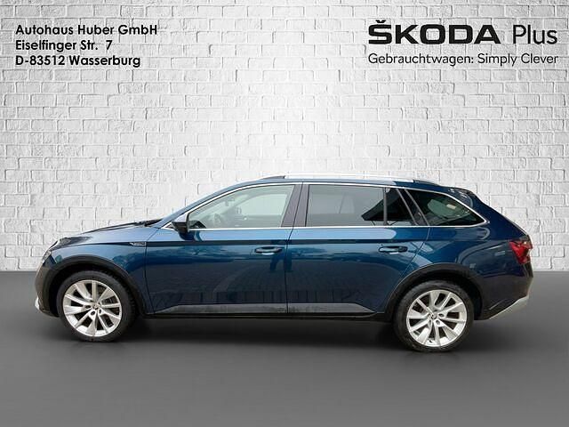 Gebraucht Skoda Superb Scout 4x4 190 PS (139 kW) 2020 Lavablau metallic Kombi