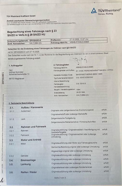 Gebraucht BMW 325 261 PS (191 kW) 1994 Rot Cabrio