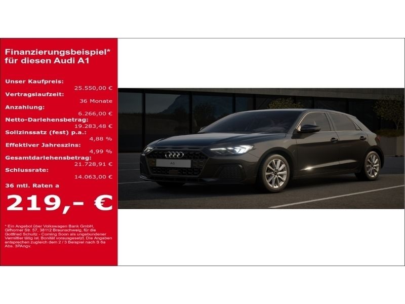Schwarz Gebraucht 2024 Audi A1 Advanced Plus Kleinwagen | 25.550 € (Etwas zu teuer) - Bild 1/4