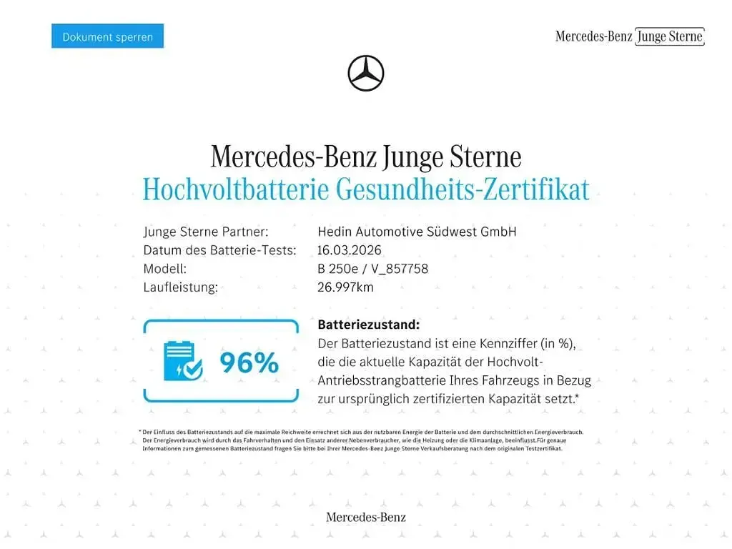 Gebraucht Mercedes B250e Style 160 PS (117 kW) 2022 Blau Van / Kleinbus