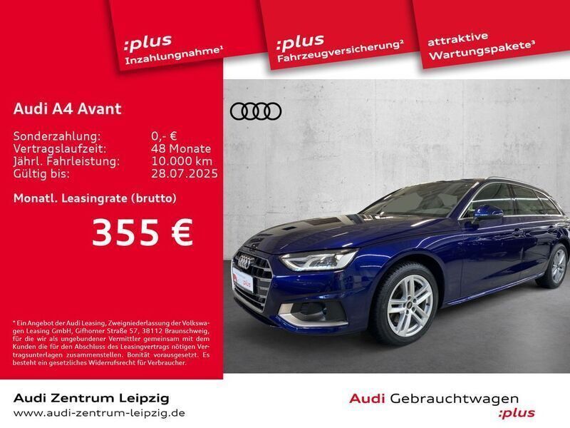 Navarrablau metallic Gebraucht 2024 Audi A4 Advanced Plus Kombi | 37.490 € (Teuer) - Bild 1/3