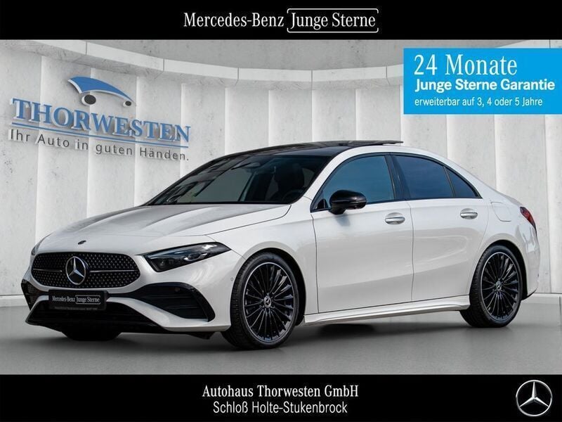 Unilack polarweiß Gebraucht 2024 Mercedes A250 AMG Line Premium Limousine | 41.970 € (Fairer Preis) - Bild 1/4