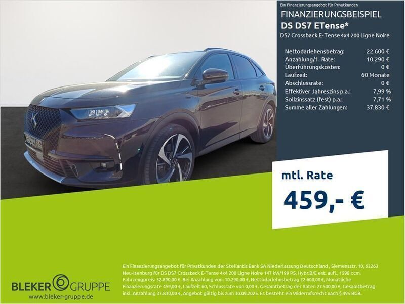 Perlaneraschwarz Gebraucht 2022 DS Automobiles DS7 Crossback SUV | 32.890 € (Guter Preis) - Bild 1/3