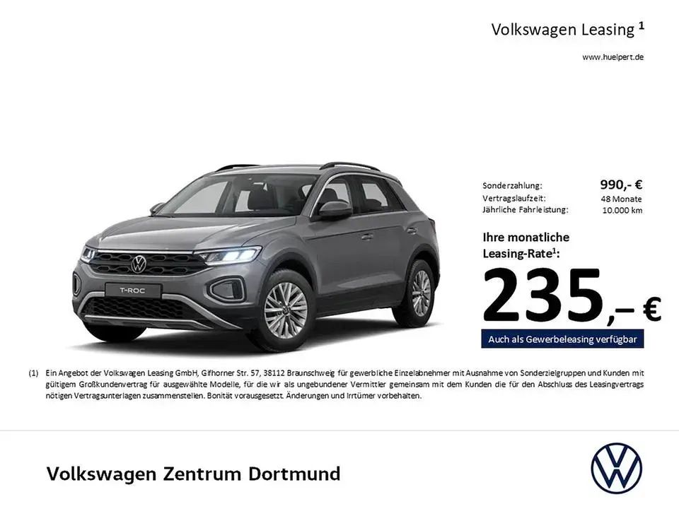 Gebraucht VW T-Roc Life 150 PS (110 kW) 2025 Grau SUV