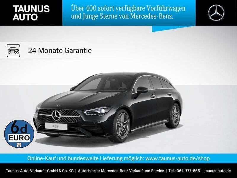 Kosmosschwarz Gebraucht 2024 Mercedes CLA200 Shooting Brake AMG Line Premium Kombi | 38.790 € (Teuer) - Bild 1/4