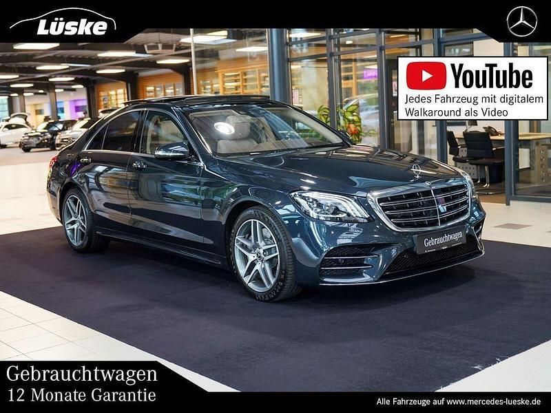 Anthrazitblau Gebraucht 2017 Mercedes S400 AMG line Limousine | 59.900 € - Bild 1/4
