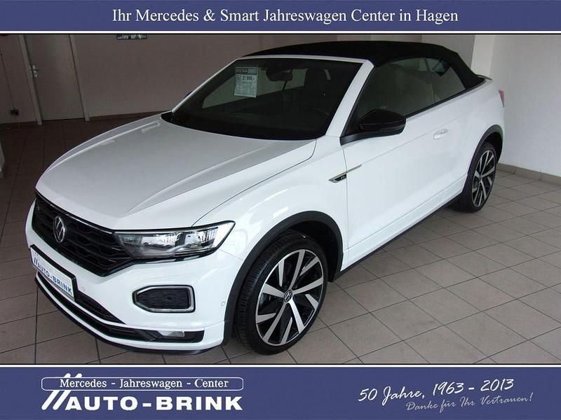 Pure white Gebraucht 2021 VW T-Roc Cabriolet R-line Cabrio | 25.875 € (Fairer Preis) - Bild 1/4
