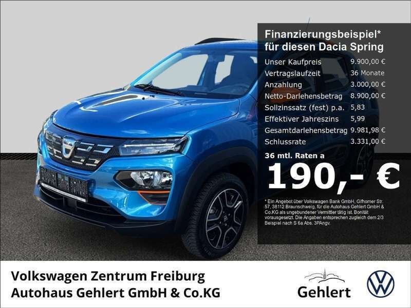 Morgen brisen blau Gebraucht 2022 Dacia Spring Comfort Plus Kleinwagen | 9.900 € (Superpreis) - Bild 1/4
