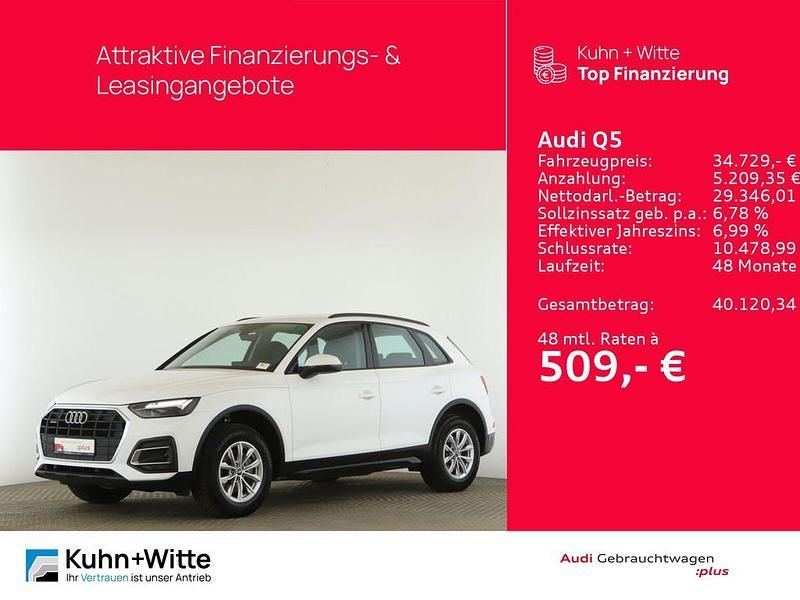 Ibisweiß Gebraucht 2021 Audi Q5 Design SUV | 34.729 € (Teuer) - Bild 1/3