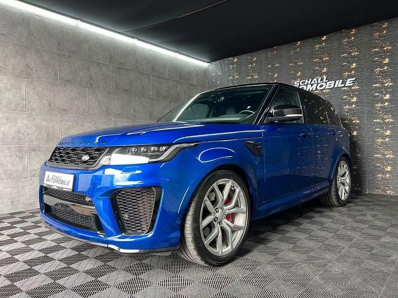 Blau Gebraucht 2020 Land Rover Range Rover Sport SVR SUV | 59.890 € (Superpreis) - Bild 1/4