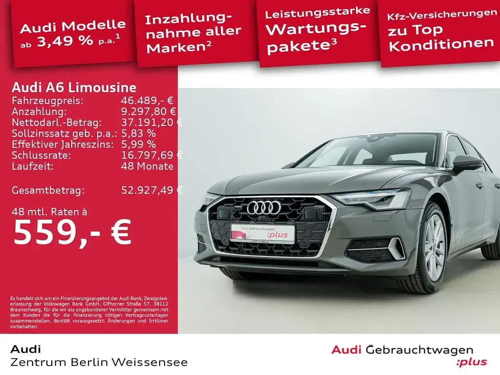 Brugt Audi A6 Performance 204 HK (150 kW) 2025 Grå Sedan