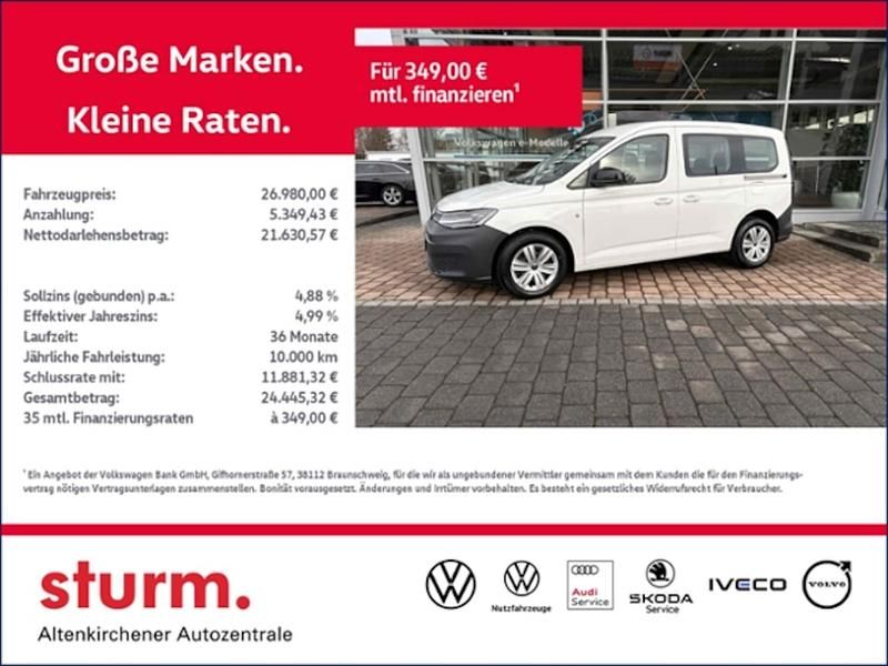 Gebraucht VW Caddy Basis 122 PS (89 kW) 2022 Candyweiss Van / Kleinbus