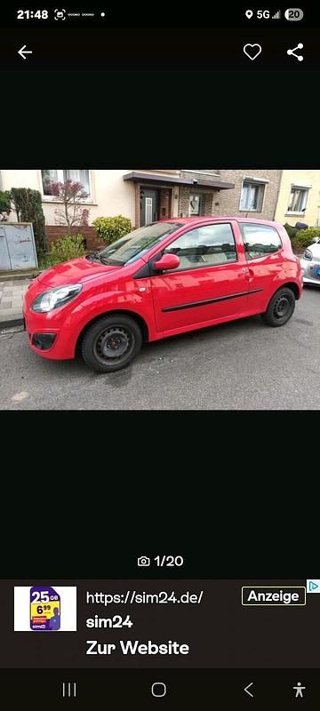 Second-hand Renault Twingo 57 CP (41 kW) 2010 Roșu Hatchback