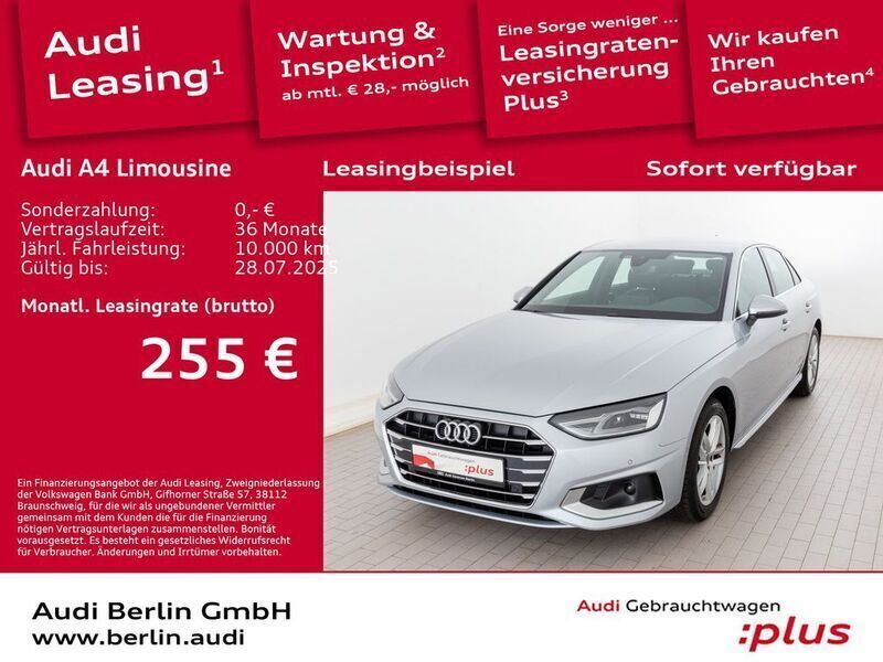 Florettsilber metallic Gebraucht 2024 Audi A4 Advanced Plus Limousine | 31.500 € (Guter Preis) - Bild 1/3
