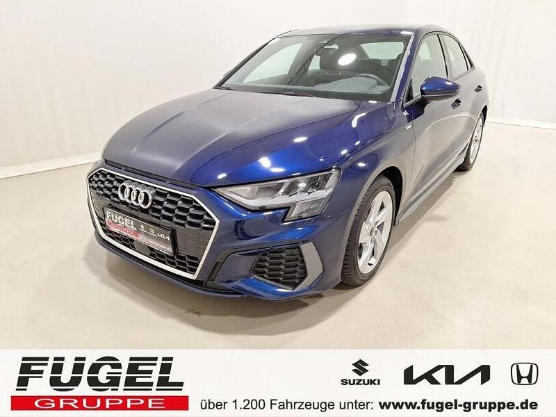 Navarrablau metallic Gebraucht 2022 Audi A3 S-Line Limousine | 27.999 € (Fairer Preis) - Bild 1/4
