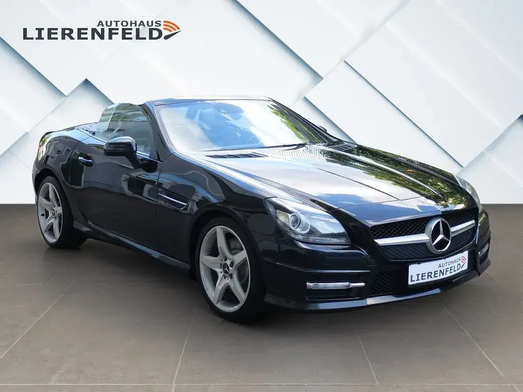 Gebraucht Mercedes SLK250 AMG line 204 PS (150 kW) 2012 Obsidianschwarz  lack Cabrio
