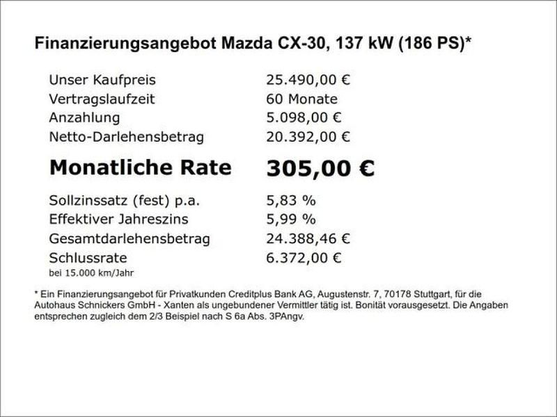 Gebraucht Mazda CX-30 Selection 186 PS (136 kW) 2023 Weiß SUV