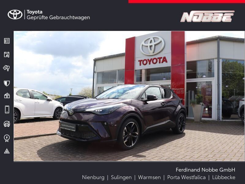 Dunkelamethyst metallic/ dach schwarz Gebraucht 2022 Toyota C-HR Sport SUV | 27.480 € (Etwas zu teuer) - Bild 1/4