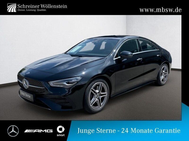 Metalliclack kosmosschwarz Gebraucht 2024 Mercedes CLA200 AMG Coupé | 33.740 € (Superpreis) - Bild 1/4