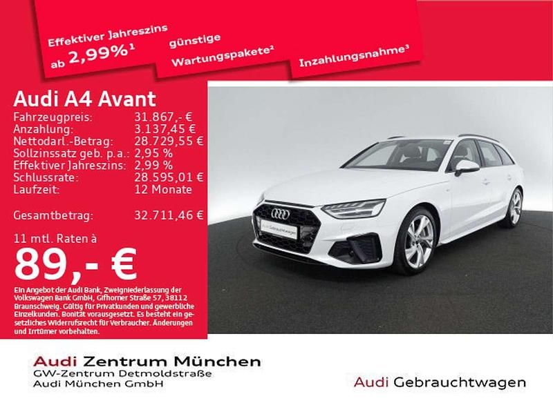 Arkonaweiß Gebraucht 2023 Audi A4 S-Line Kombi | 30.448 € (Superpreis) - Bild 1/2
