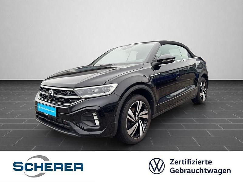 Deep black perleffekt schwarz Gebraucht 2022 VW T-Roc Cabriolet R-line Cabrio | 27.490 € (Fairer Preis) - Bild 1/4